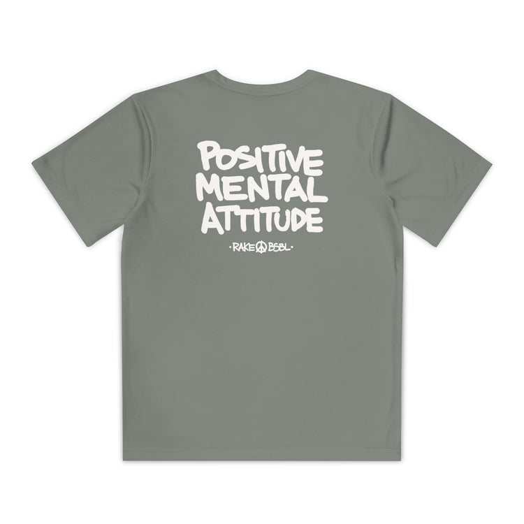 Kids Positive Mental Attitude Dry Fit Tee - Rake Baseball Company - RAKE BASEBALL | BASEBALL T-SHIRT | BASEBALL CLOTHING | GOOD VIBES ONLY