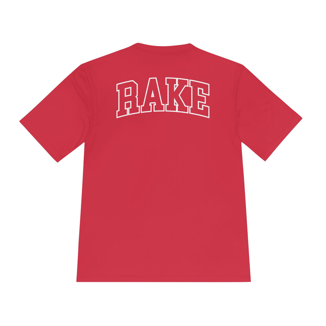 Rockin' Rake Dry Fit Tee - Rake Baseball Company - RAKE BASEBALL | BASEBALL T-SHIRT | BASEBALL CLOTHING | GOOD VIBES ONLY