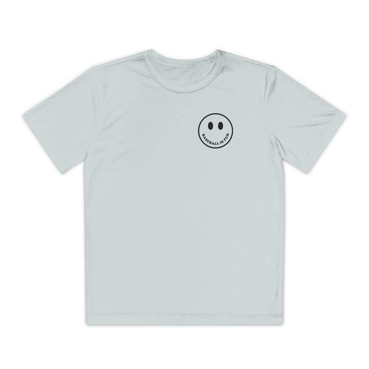 Kids Baseball Is Fun Dry Fit Tee - Rake Baseball Company - RAKE BASEBALL | BASEBALL T-SHIRT | BASEBALL CLOTHING | GOOD VIBES ONLY