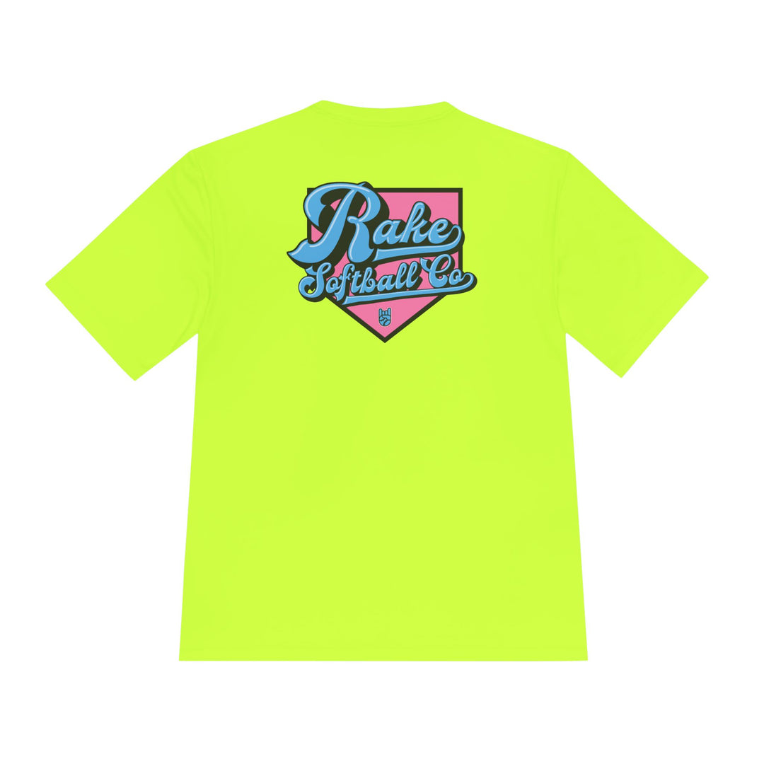 Rake Softball Co. Dry Fit Tee - Rake Baseball Company - RAKE BASEBALL | BASEBALL T-SHIRT | BASEBALL CLOTHING | GOOD VIBES ONLY