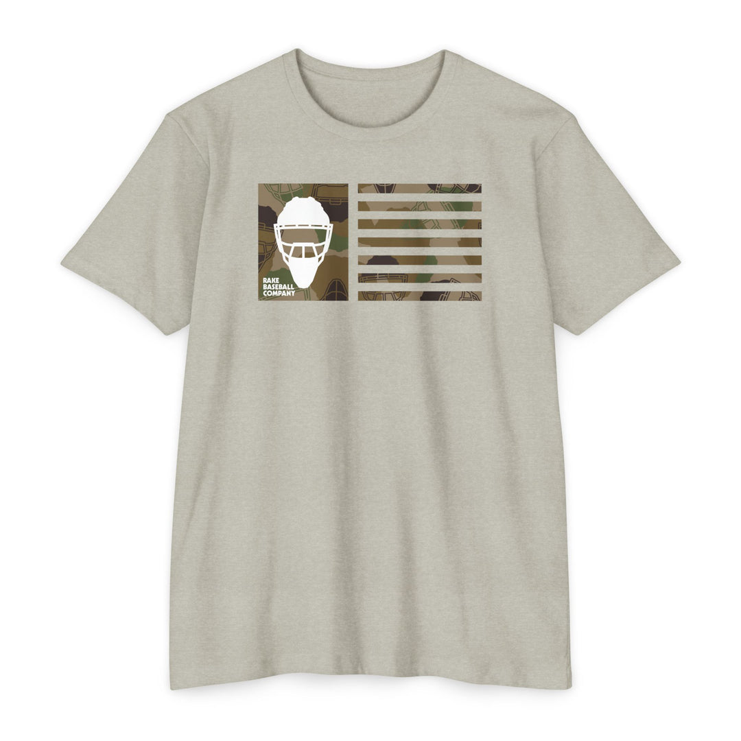Camo Hockey Mask Flag Tee