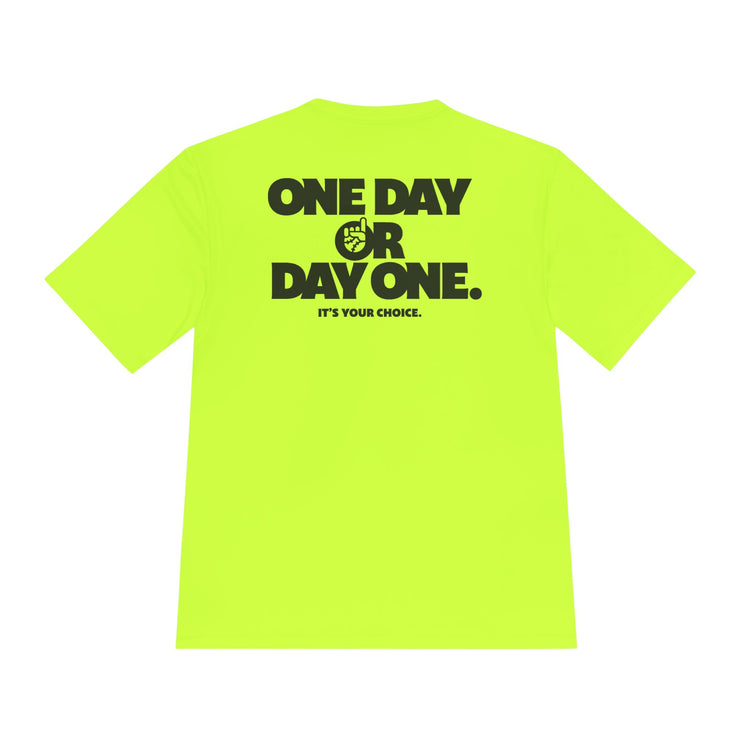 One Day or Day One Dry Fit Tee - Rake Baseball Company - RAKE BASEBALL | BASEBALL T-SHIRT | BASEBALL CLOTHING | GOOD VIBES ONLY