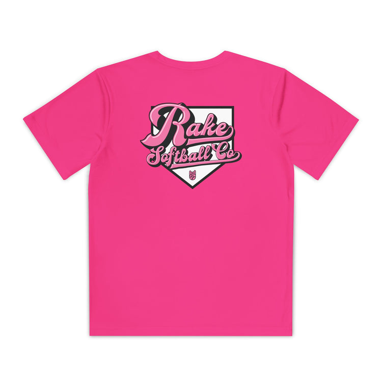 Kids Rake Softball Co. Dry Fit Tee - Rake Baseball Company - RAKE BASEBALL | BASEBALL T-SHIRT | BASEBALL CLOTHING | GOOD VIBES ONLY