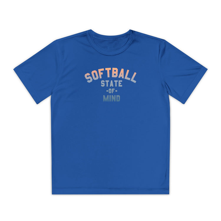 Kids Softball State Of Mind Dry Fit Tee - Rake Baseball Company - RAKE BASEBALL | BASEBALL T-SHIRT | BASEBALL CLOTHING | GOOD VIBES ONLY