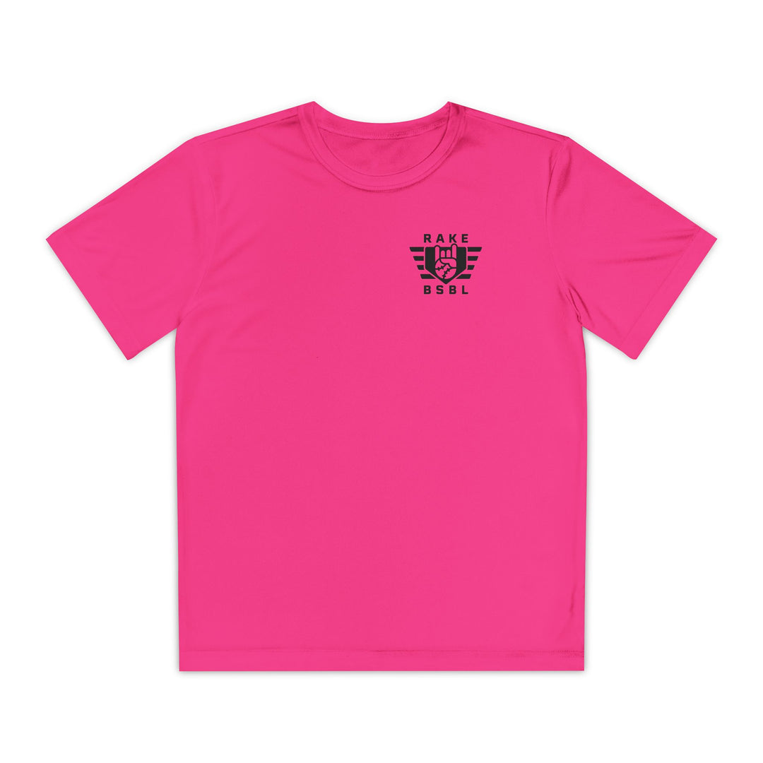 Kids Rake Flag Dry Fit Tee - Rake Baseball Company - RAKE BASEBALL | BASEBALL T-SHIRT | BASEBALL CLOTHING | GOOD VIBES ONLY