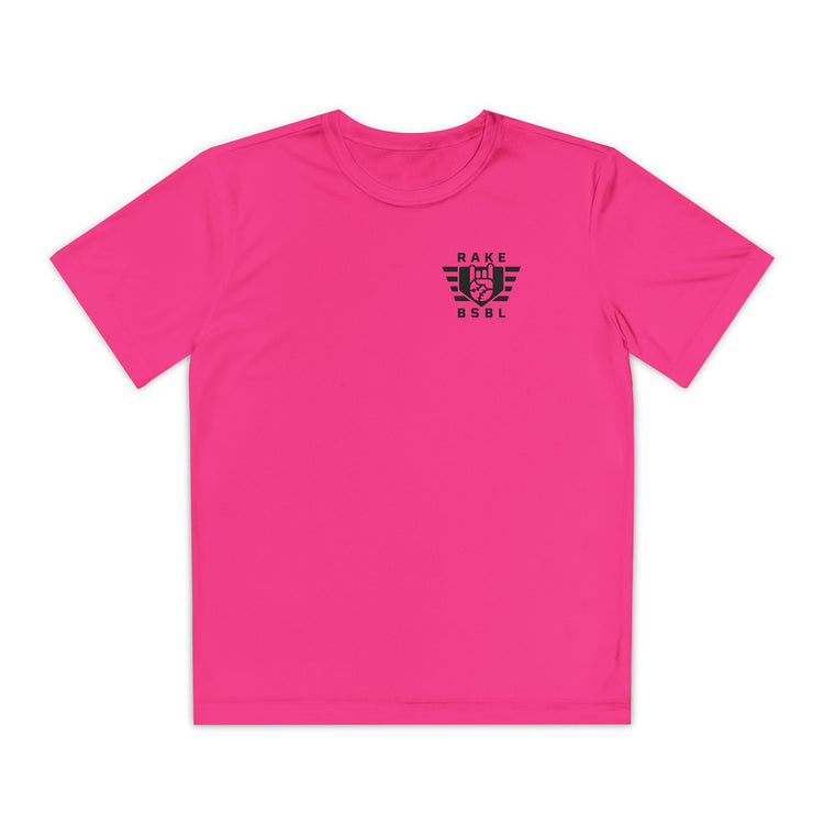 Kids Rake Flag Dry Fit Tee - Rake Baseball Company - RAKE BASEBALL | BASEBALL T-SHIRT | BASEBALL CLOTHING | GOOD VIBES ONLY