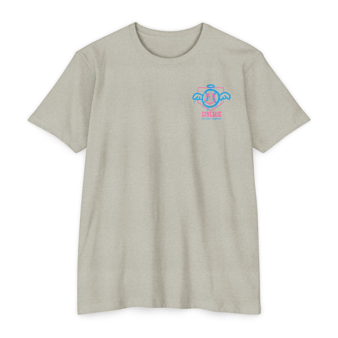She Angel Drip Softball Tee - Rake Baseball Company - RAKE BASEBALL | BASEBALL T-SHIRT | BASEBALL CLOTHING | GOOD VIBES ONLY