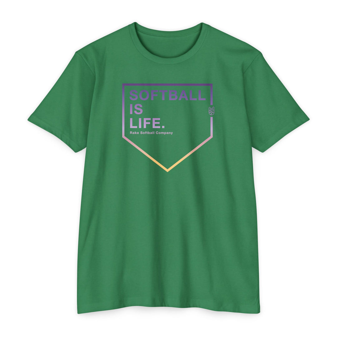 Softball Is Life Tee - Rake Baseball Company - RAKE BASEBALL | BASEBALL T-SHIRT | BASEBALL CLOTHING | GOOD VIBES ONLY