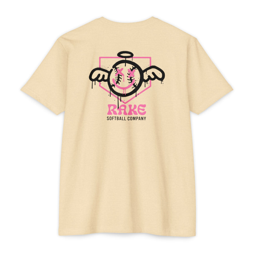 She Angel Drip Softball Tee - Rake Baseball Company - RAKE BASEBALL | BASEBALL T-SHIRT | BASEBALL CLOTHING | GOOD VIBES ONLY