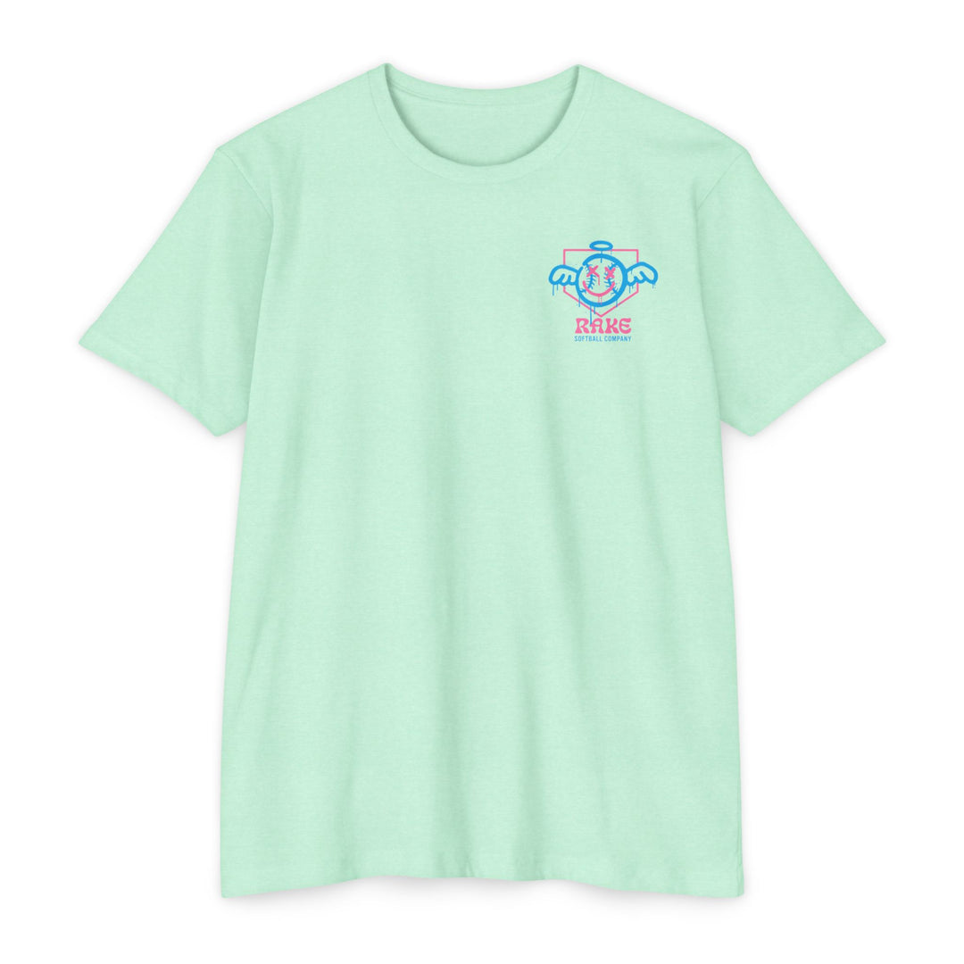 She Angel Drip Softball Tee - Rake Baseball Company - RAKE BASEBALL | BASEBALL T-SHIRT | BASEBALL CLOTHING | GOOD VIBES ONLY