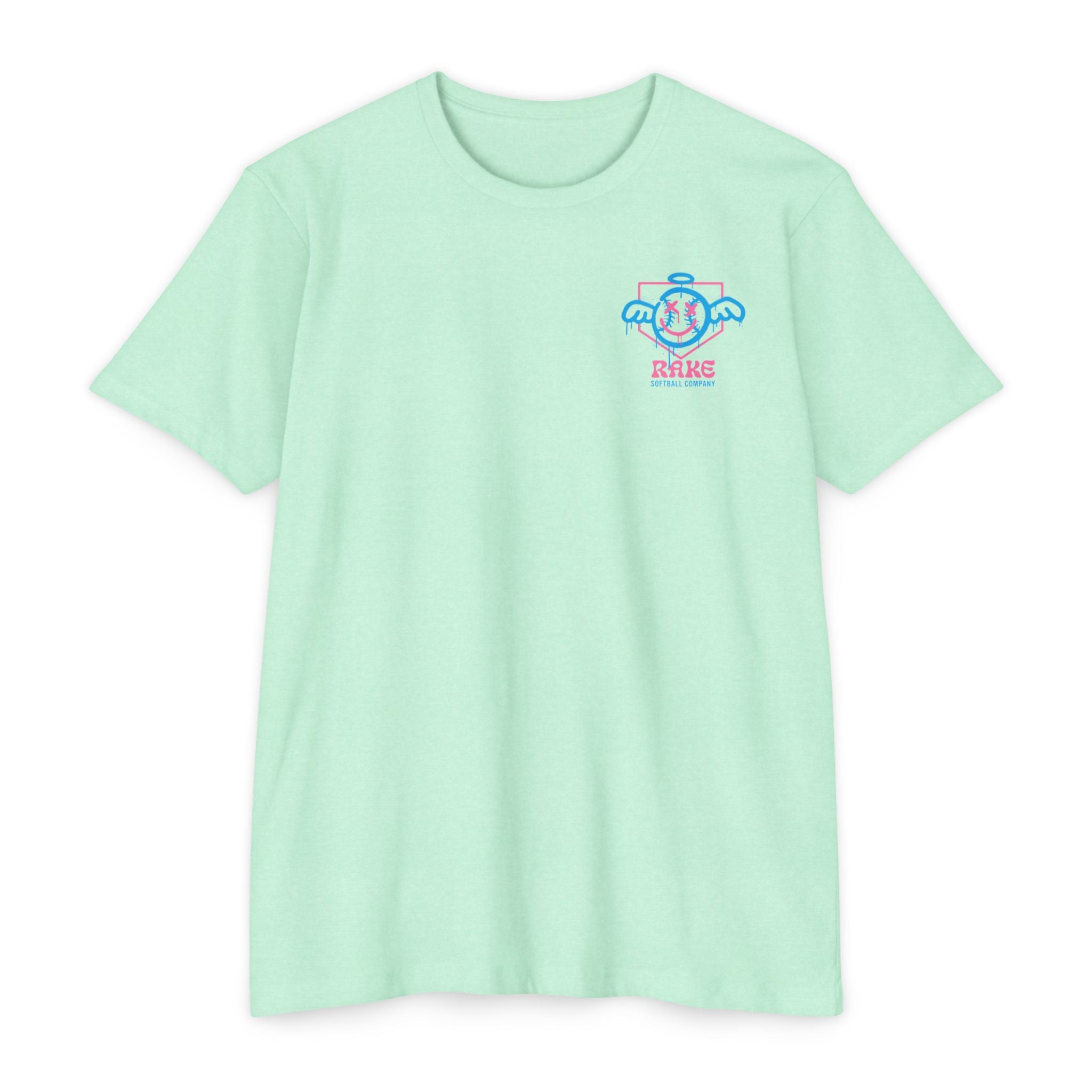 She Angel Drip Softball Tee - Rake Baseball Company - RAKE BASEBALL | BASEBALL T-SHIRT | BASEBALL CLOTHING | GOOD VIBES ONLY