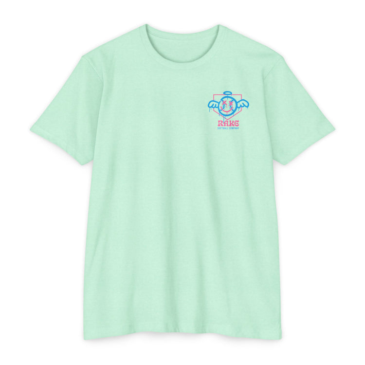 She Angel Drip Softball Tee - Rake Baseball Company - RAKE BASEBALL | BASEBALL T-SHIRT | BASEBALL CLOTHING | GOOD VIBES ONLY