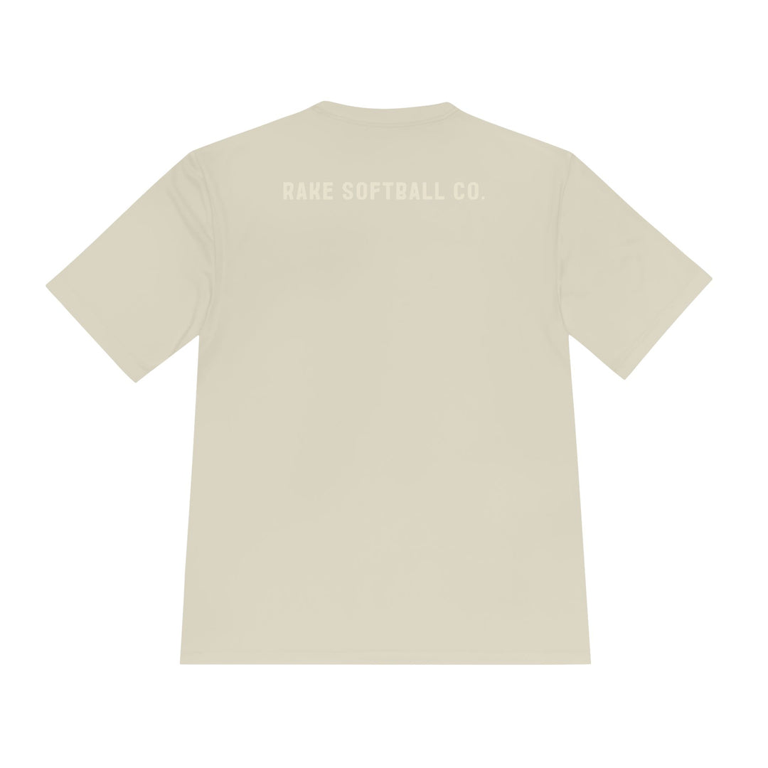 Built To Rake Softball Dry Fit Tee - Rake Baseball Company - RAKE BASEBALL | BASEBALL T-SHIRT | BASEBALL CLOTHING | GOOD VIBES ONLY