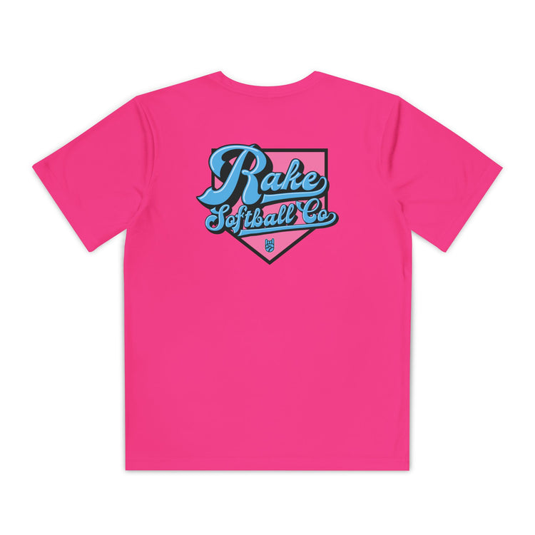 Kids Rake Softball Co. Dry Fit Tee - Rake Baseball Company - RAKE BASEBALL | BASEBALL T-SHIRT | BASEBALL CLOTHING | GOOD VIBES ONLY
