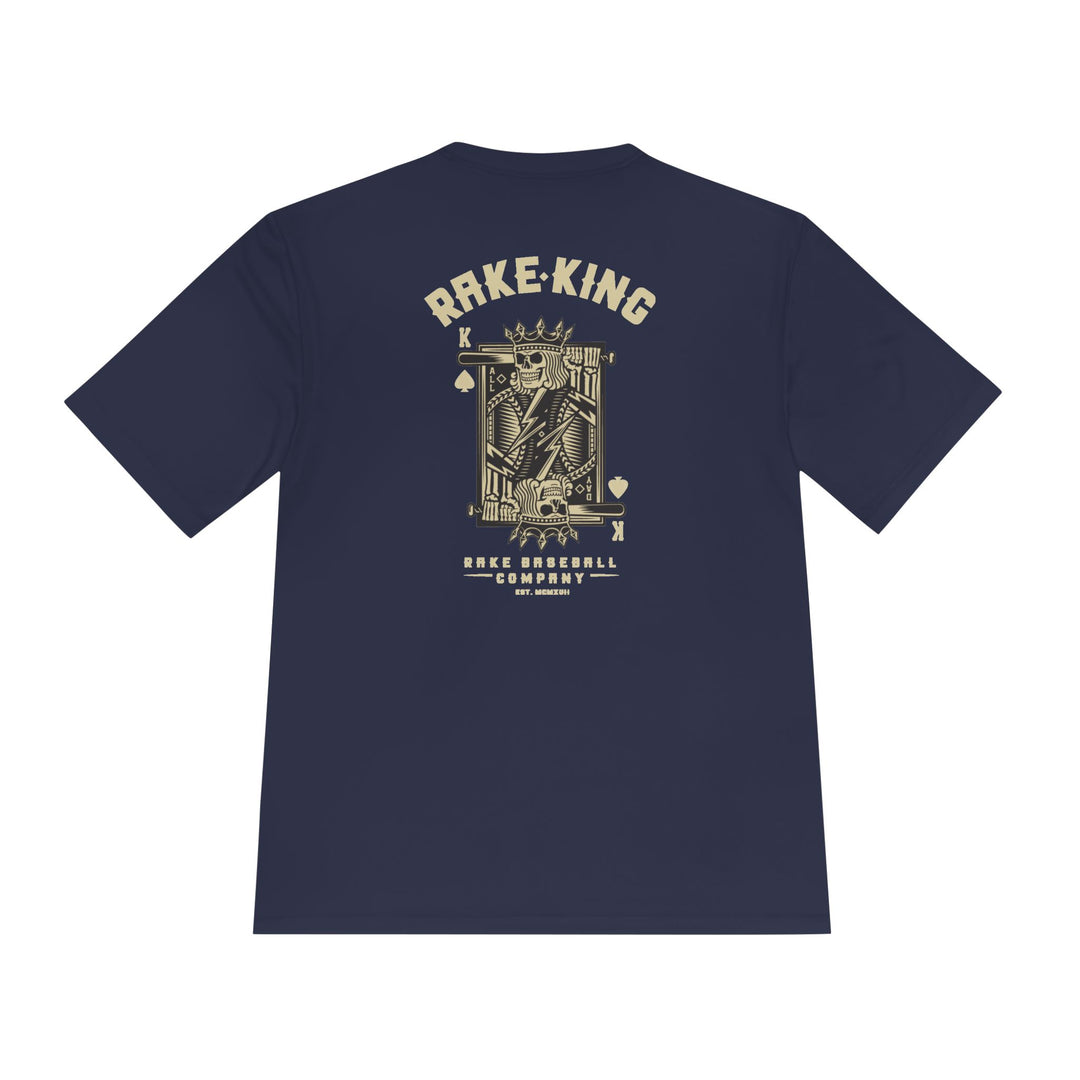 Rake King Dry Fit Tee - Rake Baseball Company - RAKE BASEBALL | BASEBALL T-SHIRT | BASEBALL CLOTHING | GOOD VIBES ONLY