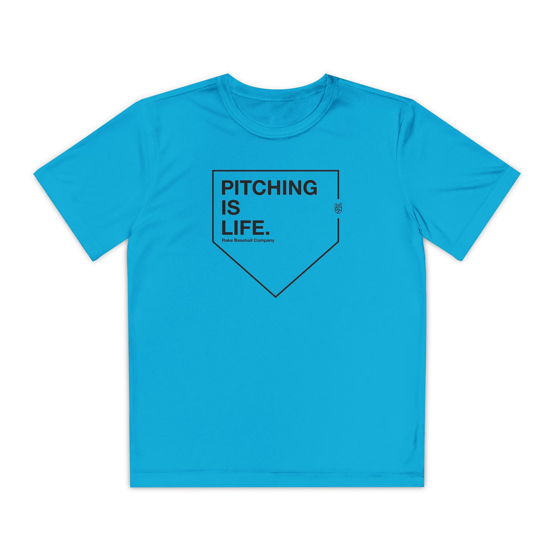 Kids Pitching Is Life Dry Fit Tee