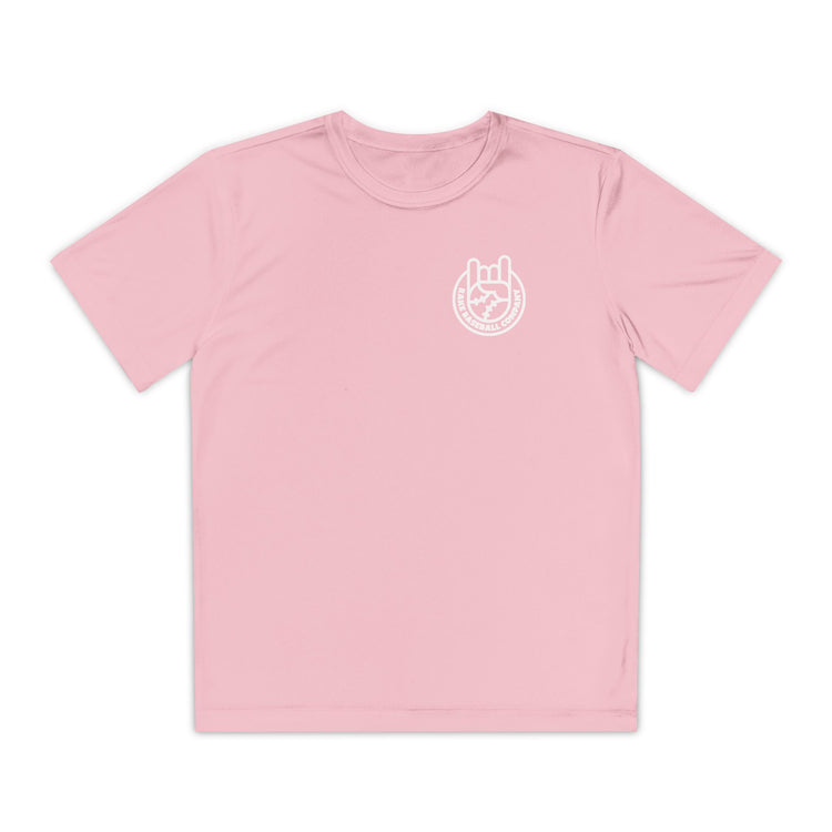 Kids Rockin' Rake Dry Fit Tee - Rake Baseball Company - RAKE BASEBALL | BASEBALL T-SHIRT | BASEBALL CLOTHING | GOOD VIBES ONLY