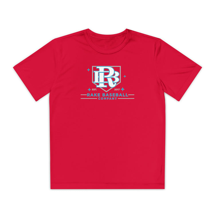 Kids Rake Baseball Homeplate Tee Dry Fit Tee - Rake Baseball Company - RAKE BASEBALL | BASEBALL T-SHIRT | BASEBALL CLOTHING | GOOD VIBES ONLY