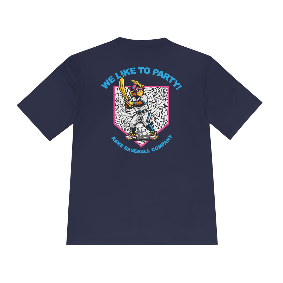 Party Animals Inspired Dry Fit Tee - Rake Baseball Company - RAKE BASEBALL | BASEBALL T-SHIRT | BASEBALL CLOTHING | GOOD VIBES ONLY