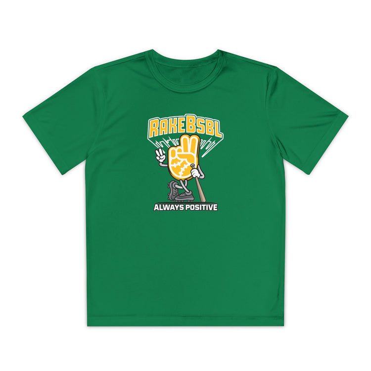 Kids "Always Positive" Dry Fit Tee - Rake Baseball Company - RAKE BASEBALL | BASEBALL T-SHIRT | BASEBALL CLOTHING | GOOD VIBES ONLY