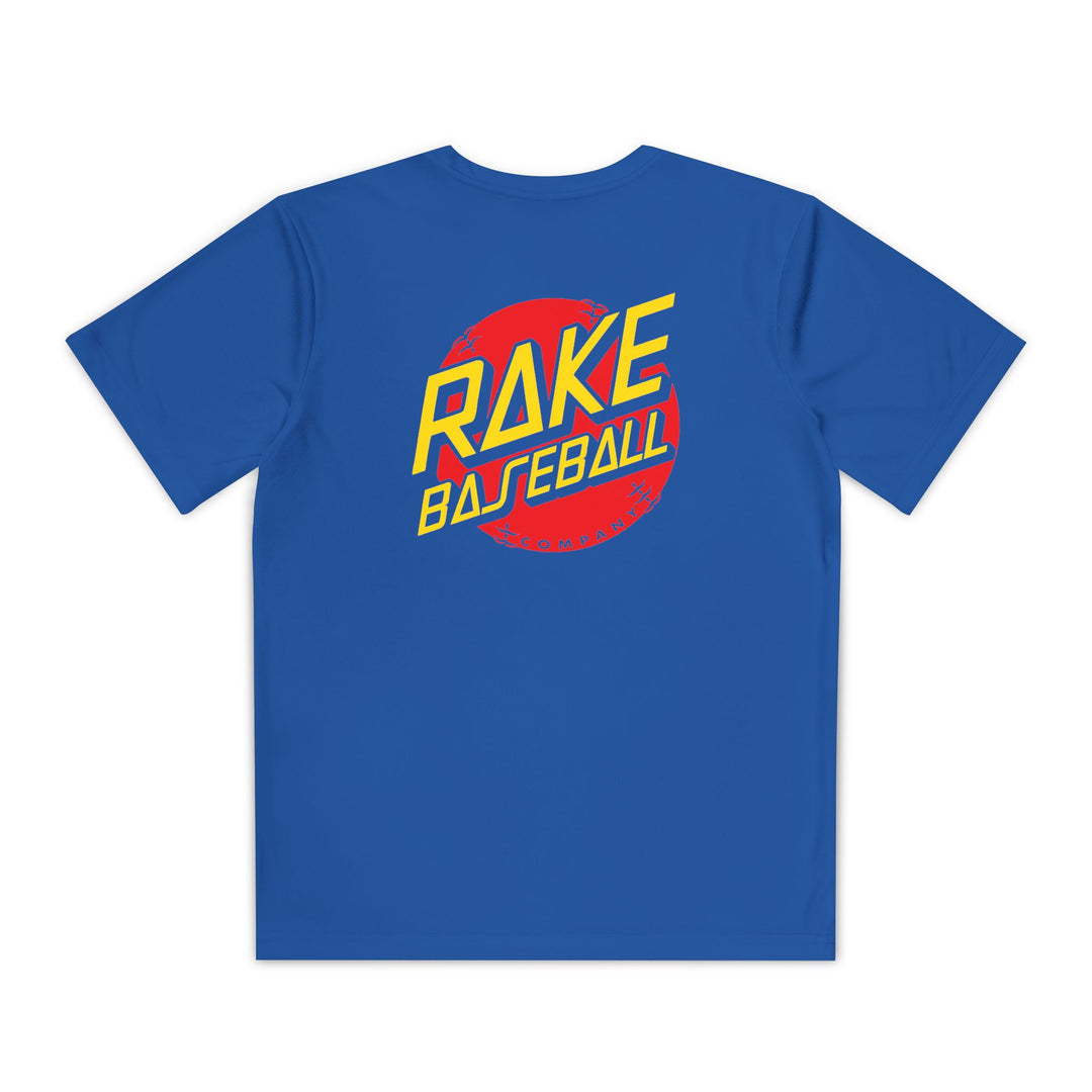 Kids Rake Dot Dry Fit Tee - Rake Baseball Company - RAKE BASEBALL | BASEBALL T-SHIRT | BASEBALL CLOTHING | GOOD VIBES ONLY