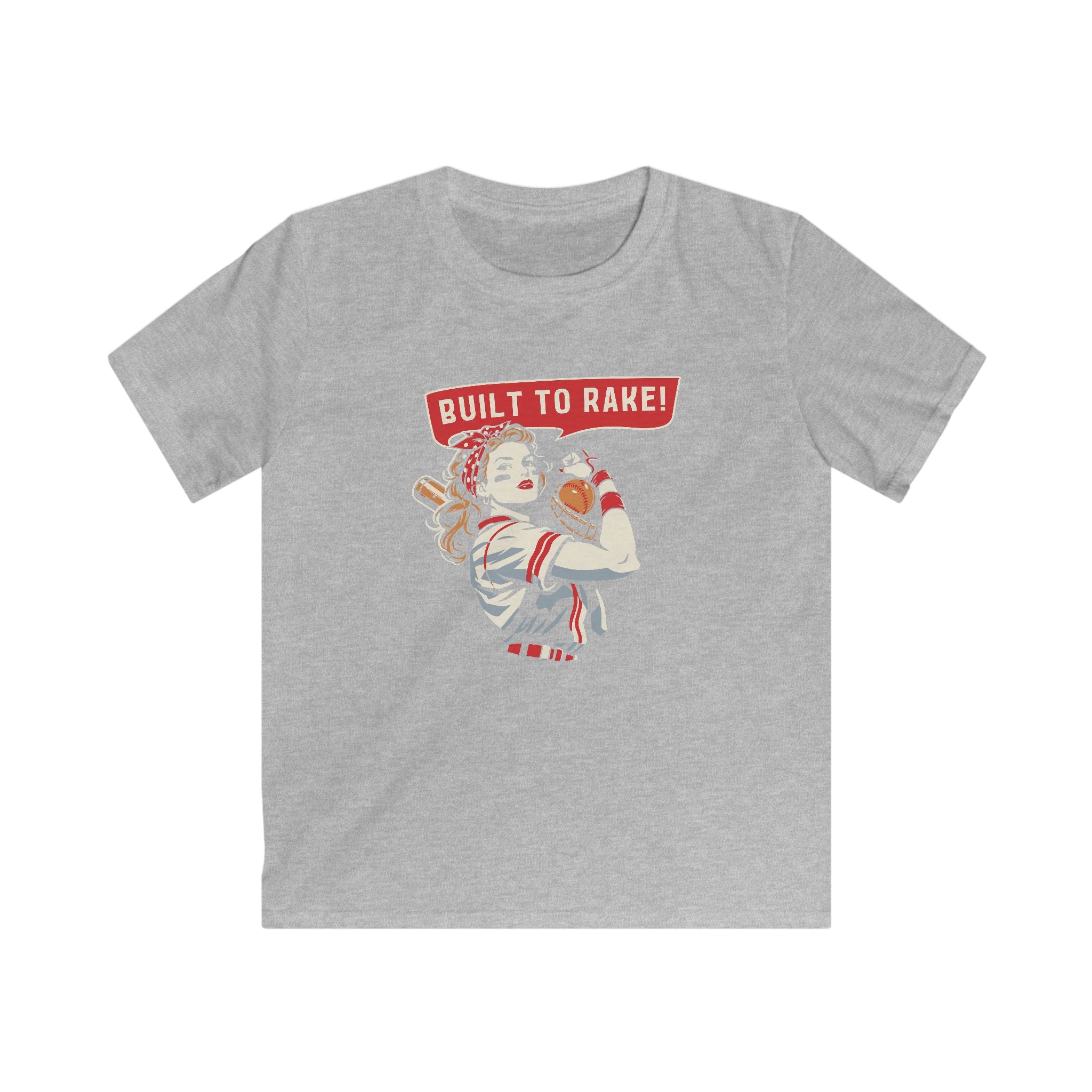 Kids Built To Rake Softball Tee - Rake Baseball Company - RAKE BASEBALL | BASEBALL T-SHIRT | BASEBALL CLOTHING | GOOD VIBES ONLY