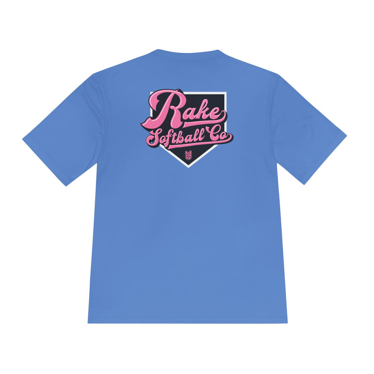Rake Softball Co. Dry Fit Tee - Rake Baseball Company - RAKE BASEBALL | BASEBALL T-SHIRT | BASEBALL CLOTHING | GOOD VIBES ONLY