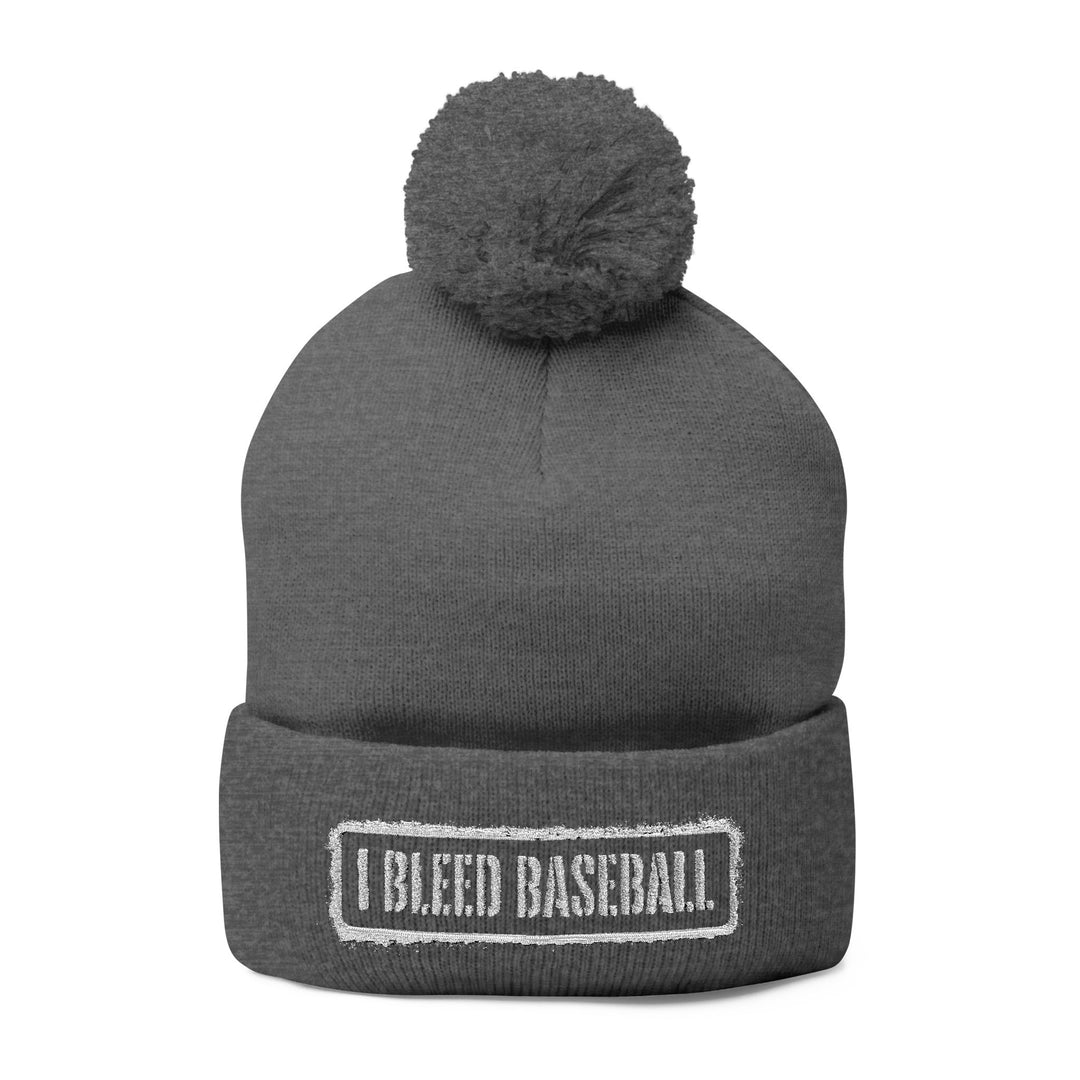 I Bleed Baseball Pom-Pom Beanie