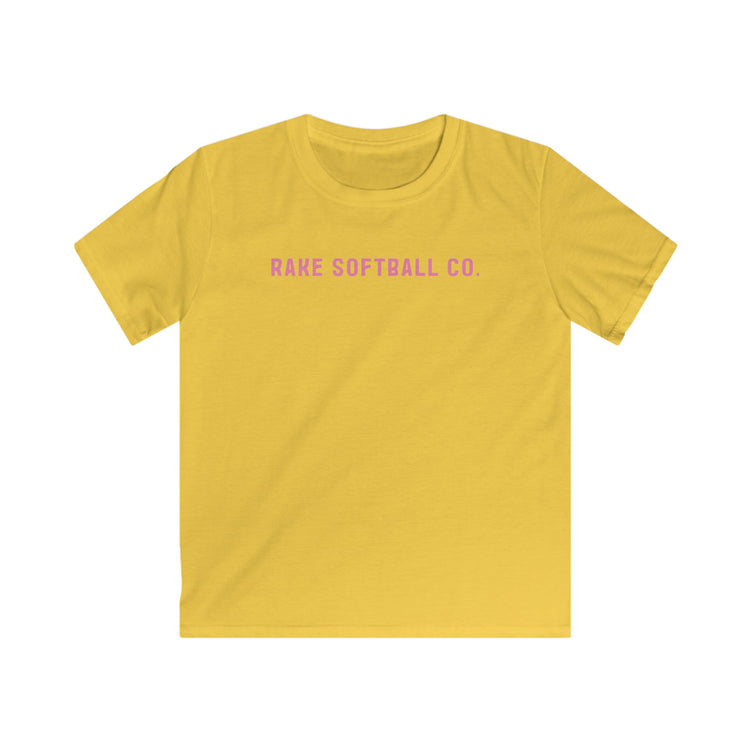 Kids Rake Softball Company Tee - Rake Baseball Company - RAKE BASEBALL | BASEBALL T-SHIRT | BASEBALL CLOTHING | GOOD VIBES ONLY