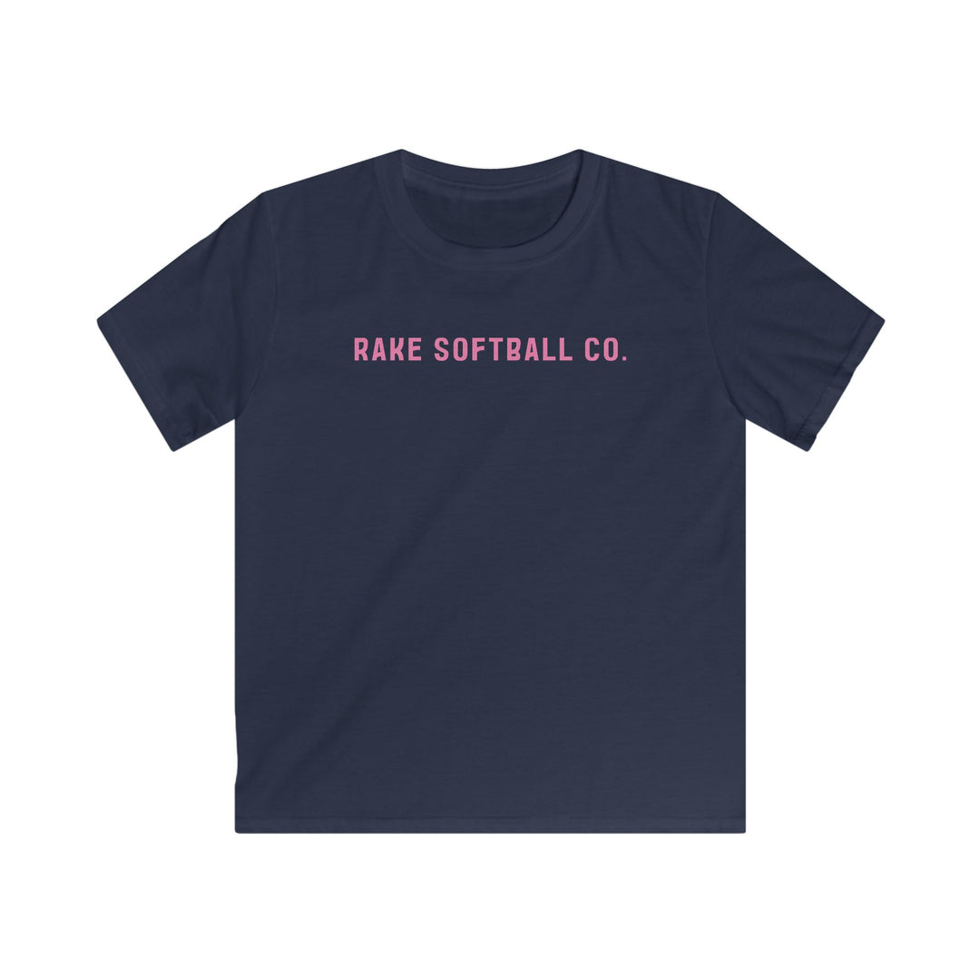 Kids Rake Softball Company Tee - Rake Baseball Company - RAKE BASEBALL | BASEBALL T-SHIRT | BASEBALL CLOTHING | GOOD VIBES ONLY