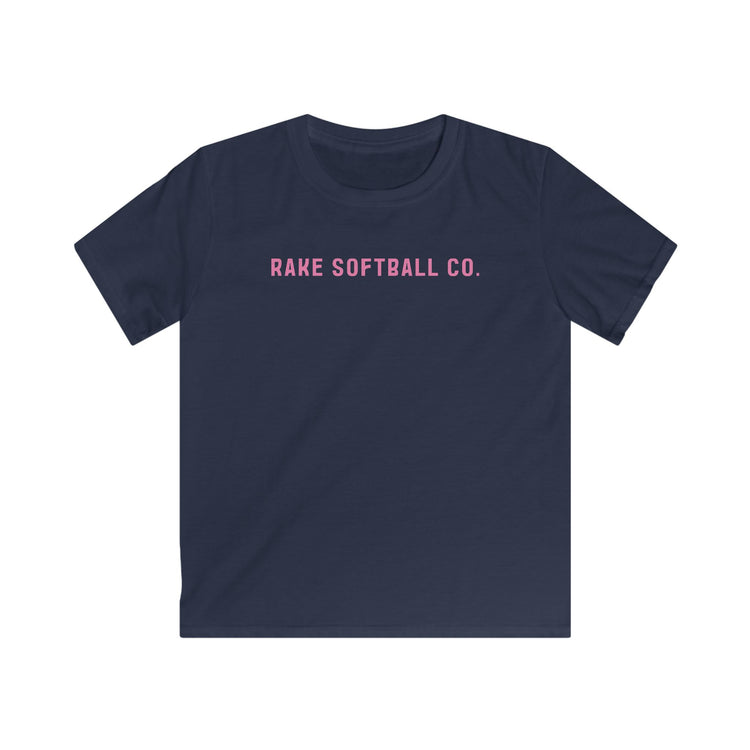 Kids Rake Softball Company Tee - Rake Baseball Company - RAKE BASEBALL | BASEBALL T-SHIRT | BASEBALL CLOTHING | GOOD VIBES ONLY