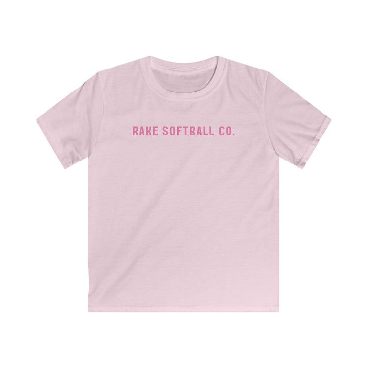 Kids Rake Softball Company Tee - Rake Baseball Company - RAKE BASEBALL | BASEBALL T-SHIRT | BASEBALL CLOTHING | GOOD VIBES ONLY
