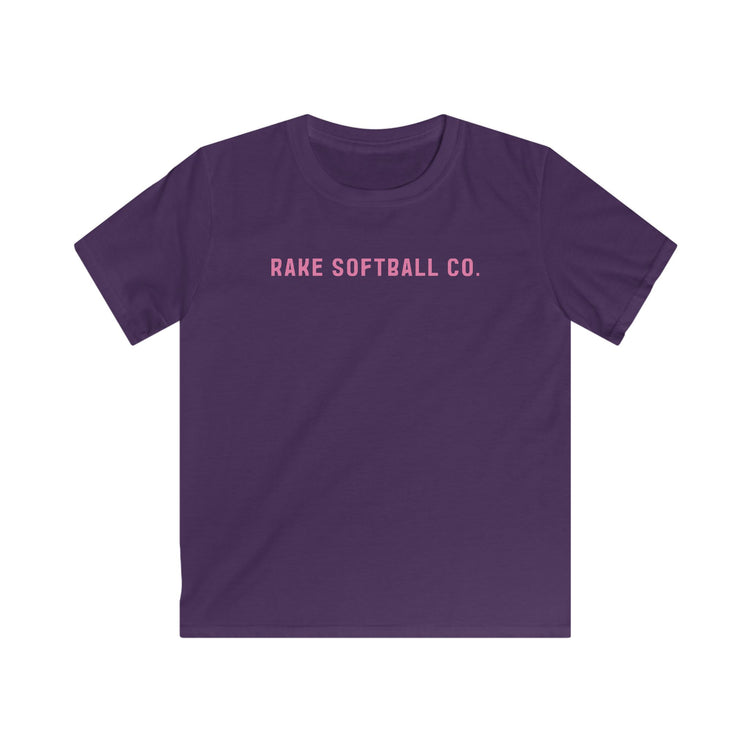 Kids Rake Softball Company Tee - Rake Baseball Company - RAKE BASEBALL | BASEBALL T-SHIRT | BASEBALL CLOTHING | GOOD VIBES ONLY