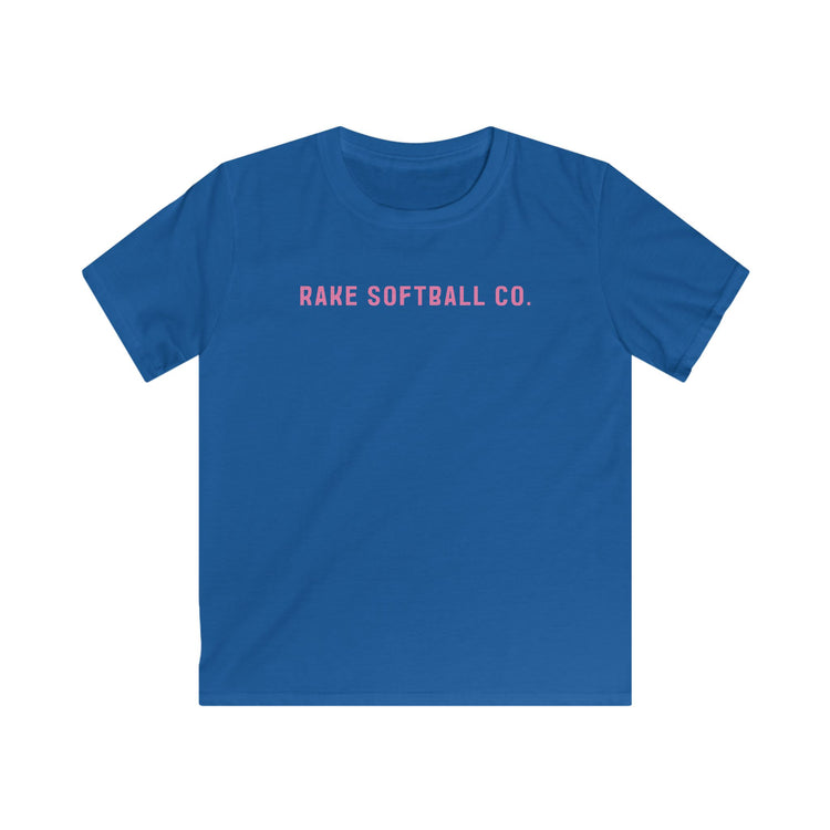 Kids Rake Softball Company Tee - Rake Baseball Company - RAKE BASEBALL | BASEBALL T-SHIRT | BASEBALL CLOTHING | GOOD VIBES ONLY
