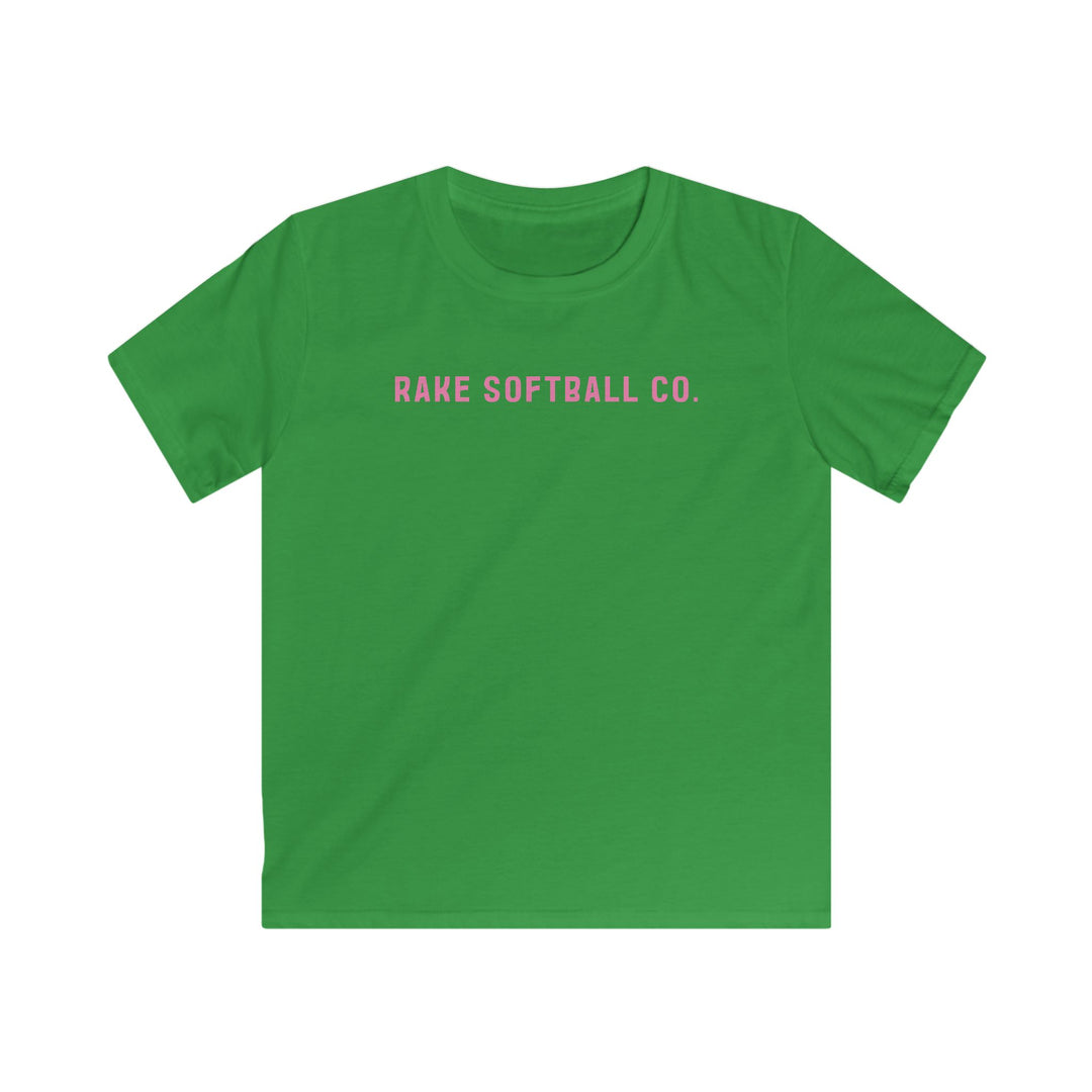 Kids Rake Softball Company Tee - Rake Baseball Company - RAKE BASEBALL | BASEBALL T-SHIRT | BASEBALL CLOTHING | GOOD VIBES ONLY