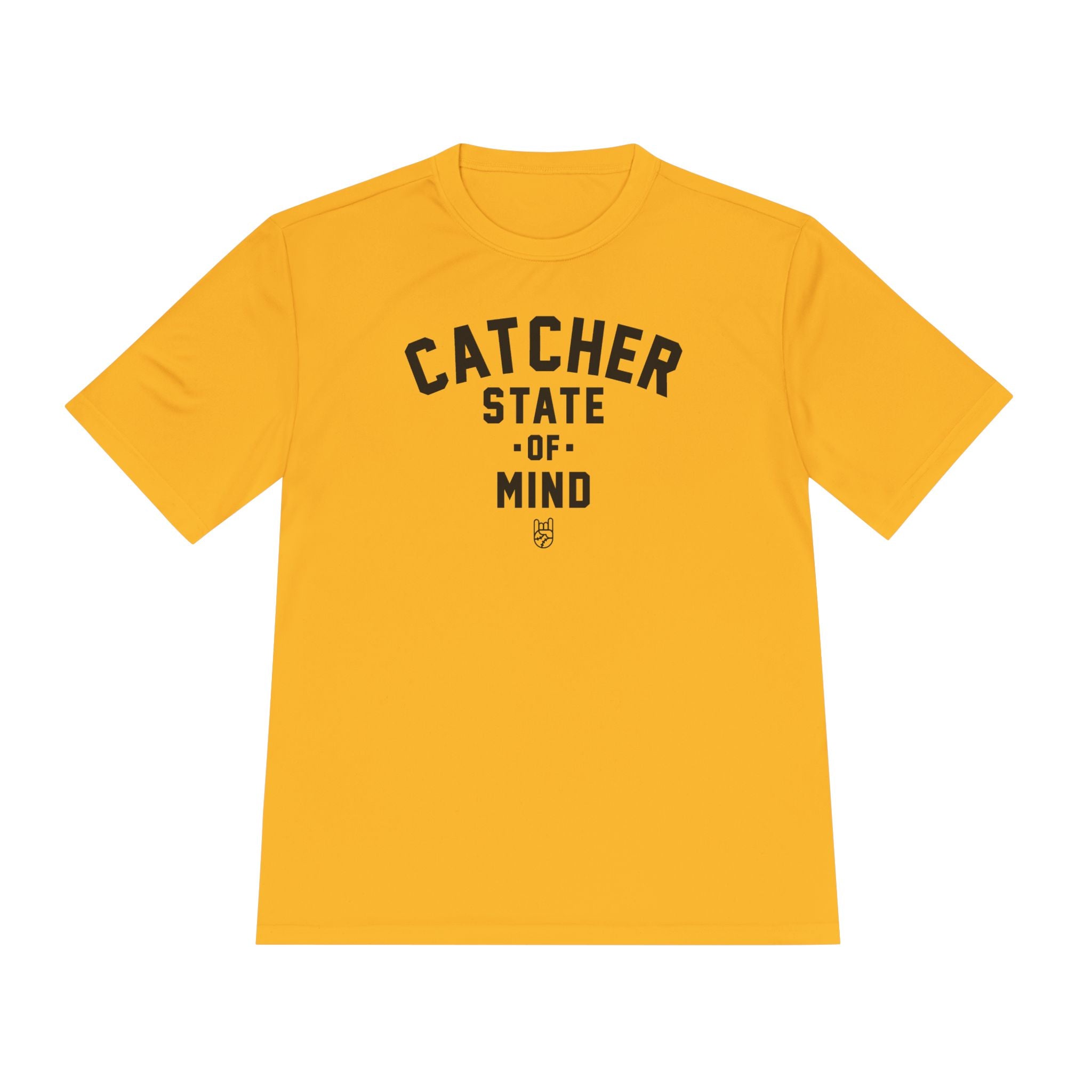 Catcher State Of Mind Dry Fit Tee - Rake Baseball Company - RAKE BASEBALL | BASEBALL T-SHIRT | BASEBALL CLOTHING | GOOD VIBES ONLY