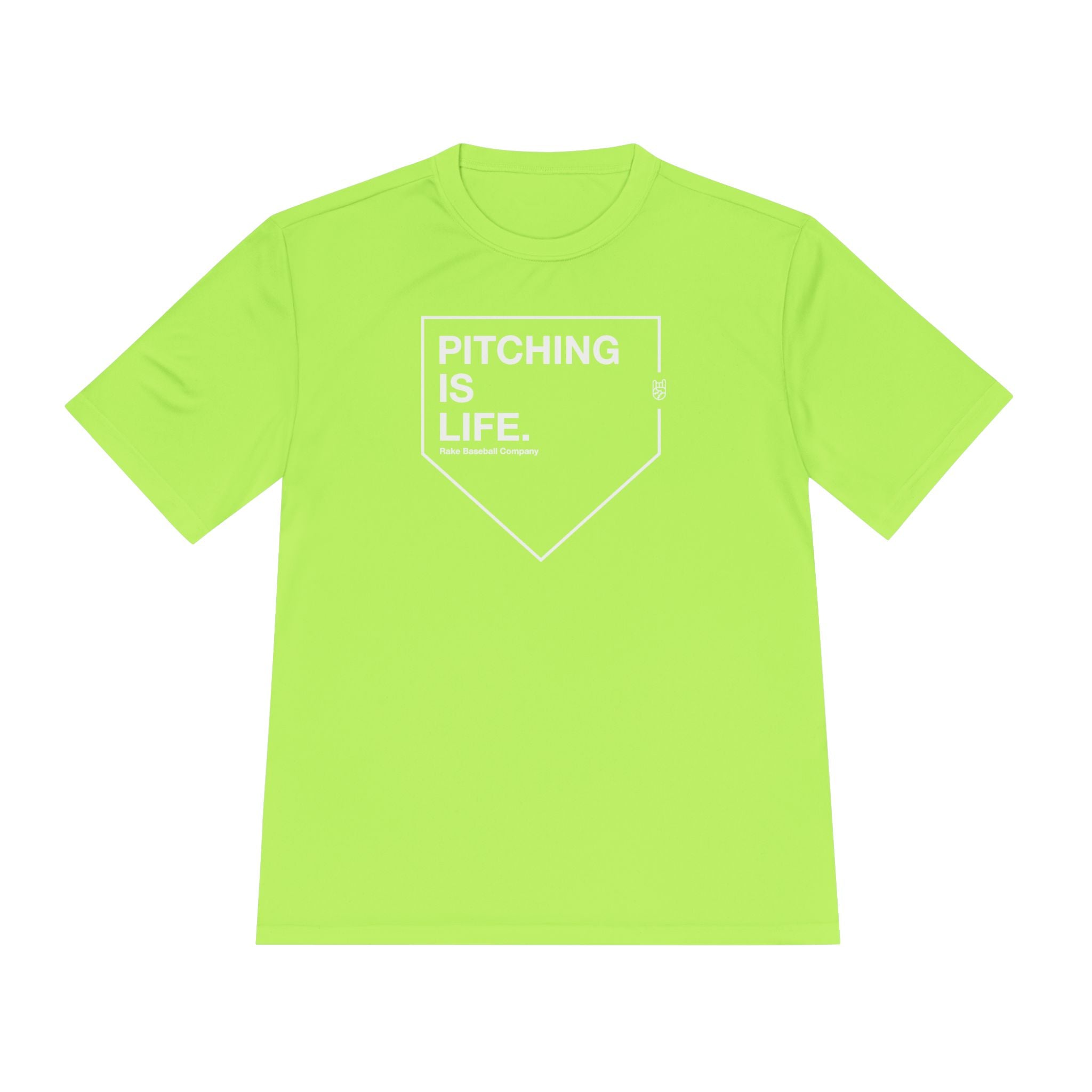 Pitching Is Life Dry Fit Tee - Rake Baseball Company - RAKE BASEBALL | BASEBALL T-SHIRT | BASEBALL CLOTHING | GOOD VIBES ONLY