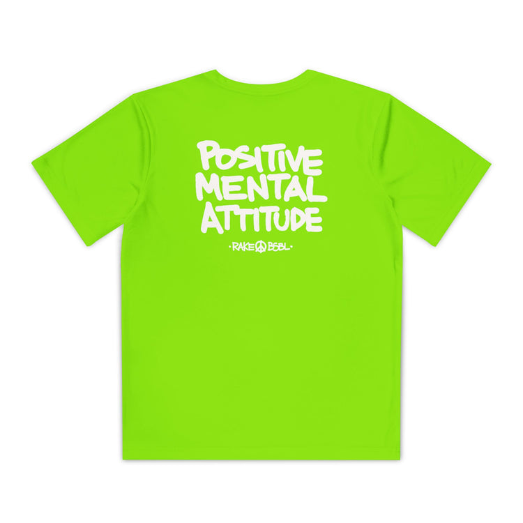 Kids Positive Mental Attitude Dry Fit Tee - Rake Baseball Company - RAKE BASEBALL | BASEBALL T-SHIRT | BASEBALL CLOTHING | GOOD VIBES ONLY