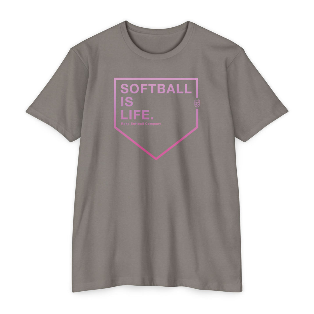 Softball Is Life Tee - Rake Baseball Company - RAKE BASEBALL | BASEBALL T-SHIRT | BASEBALL CLOTHING | GOOD VIBES ONLY