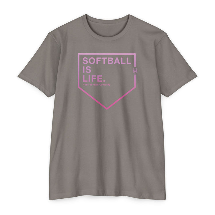 Softball Is Life Tee - Rake Baseball Company - RAKE BASEBALL | BASEBALL T-SHIRT | BASEBALL CLOTHING | GOOD VIBES ONLY