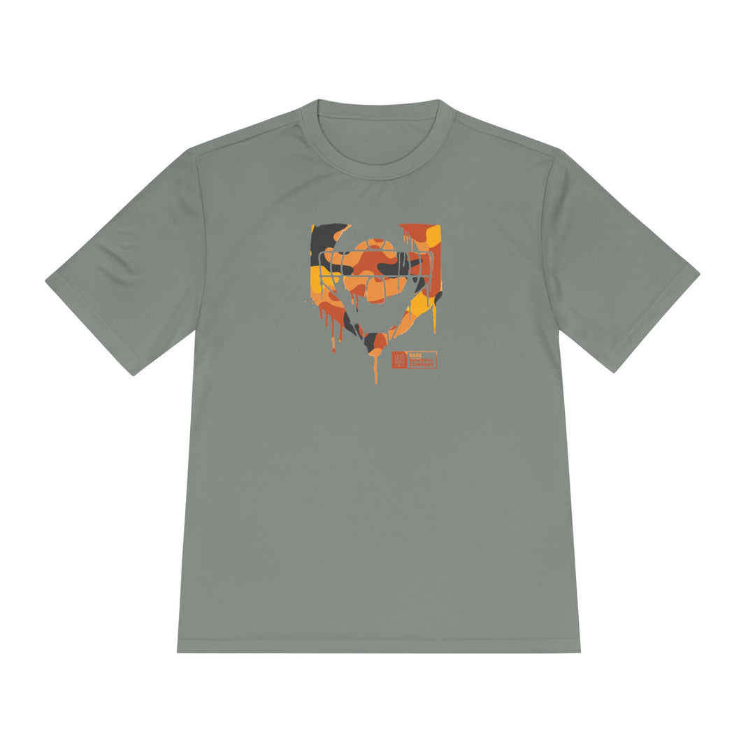 Catcher's Orange Camo Drip Dry Fit Tee - Rake Baseball Company - RAKE BASEBALL | BASEBALL T-SHIRT | BASEBALL CLOTHING | GOOD VIBES ONLY