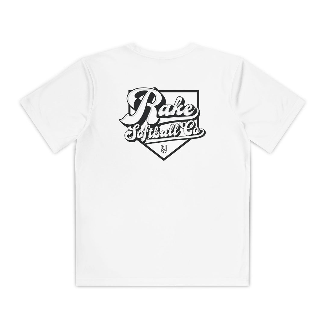 Kids Rake Softball Co. Dry Fit Tee - Rake Baseball Company - RAKE BASEBALL | BASEBALL T-SHIRT | BASEBALL CLOTHING | GOOD VIBES ONLY