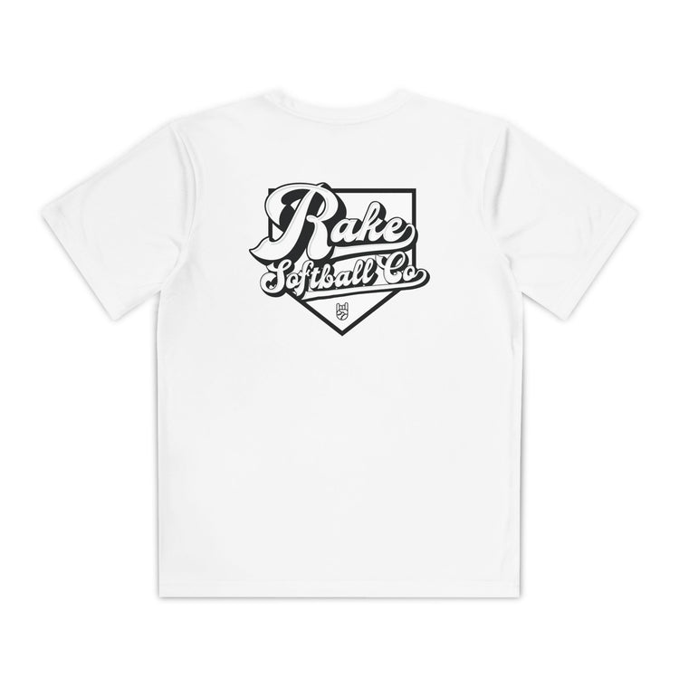 Kids Rake Softball Co. Dry Fit Tee - Rake Baseball Company - RAKE BASEBALL | BASEBALL T-SHIRT | BASEBALL CLOTHING | GOOD VIBES ONLY