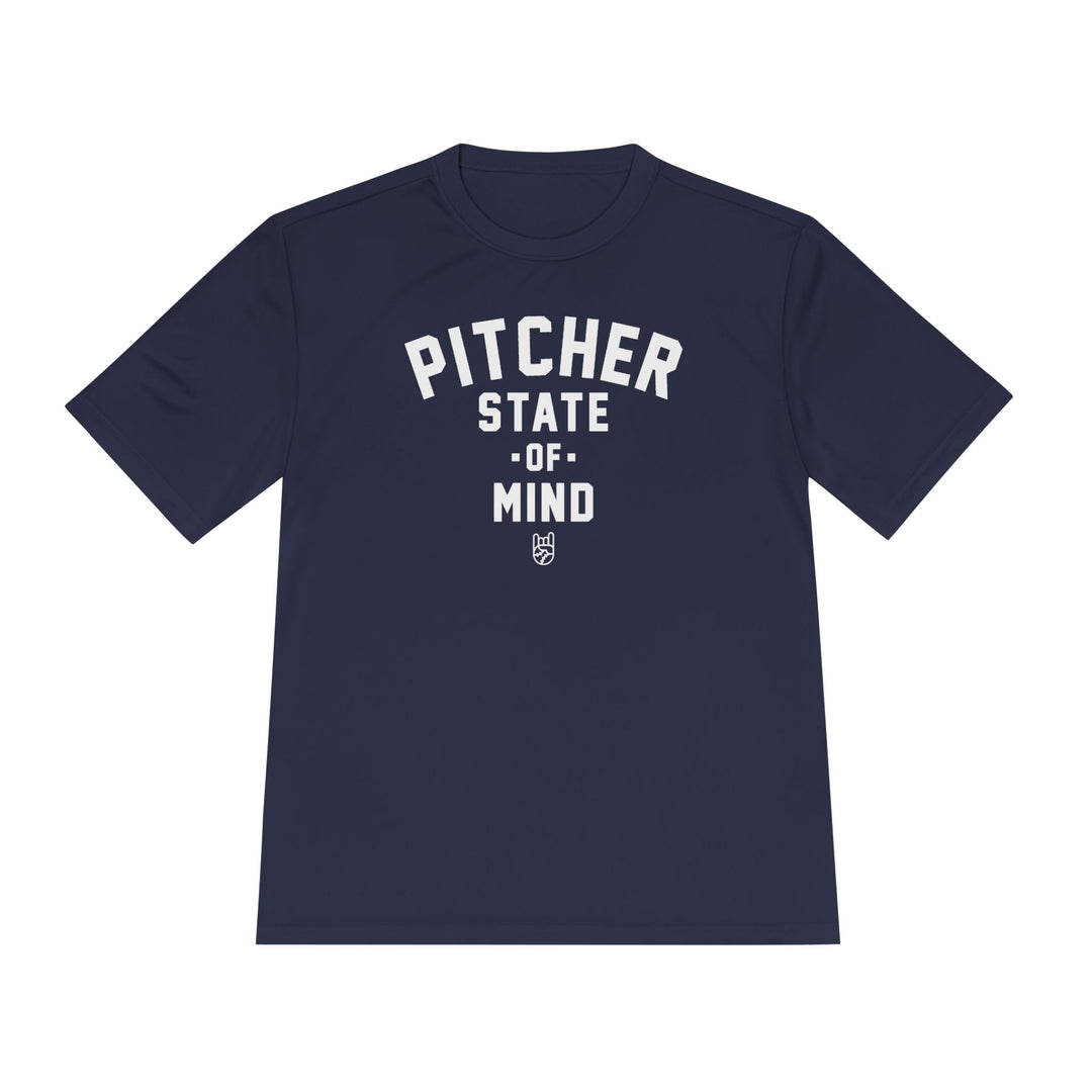 Pitcher State Of Mind Dry Fit Tee - Rake Baseball Company - RAKE BASEBALL | BASEBALL T-SHIRT | BASEBALL CLOTHING | GOOD VIBES ONLY