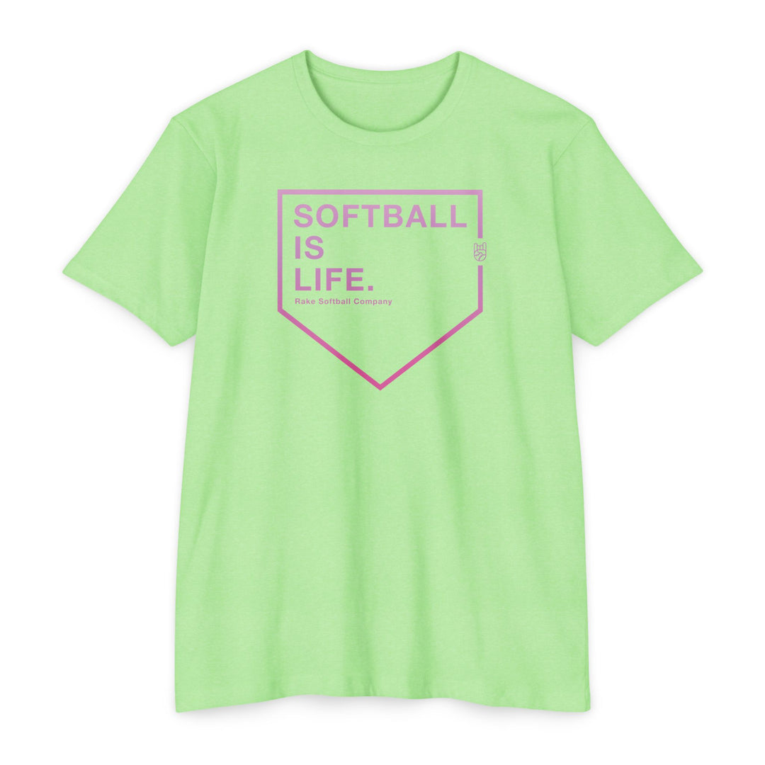 Softball Is Life Tee - Rake Baseball Company - RAKE BASEBALL | BASEBALL T-SHIRT | BASEBALL CLOTHING | GOOD VIBES ONLY
