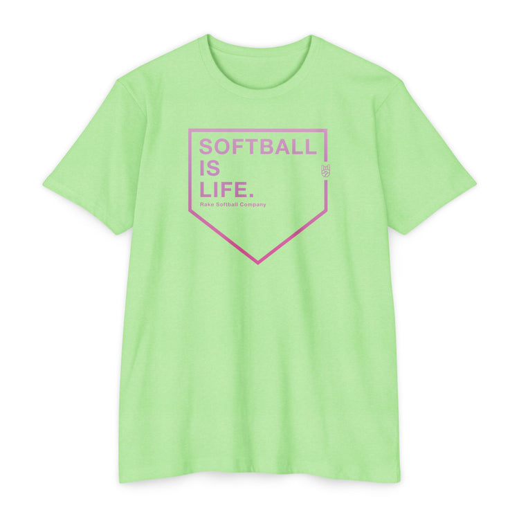 Softball Is Life Tee - Rake Baseball Company - RAKE BASEBALL | BASEBALL T-SHIRT | BASEBALL CLOTHING | GOOD VIBES ONLY