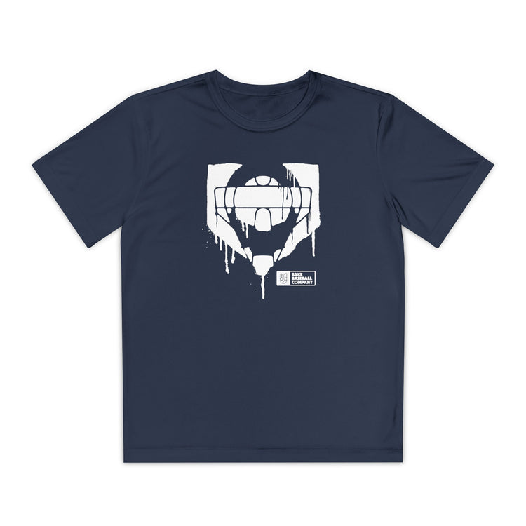 Kids Catcher's Drip Dry Fit Tee - Rake Baseball Company - RAKE BASEBALL | BASEBALL T-SHIRT | BASEBALL CLOTHING | GOOD VIBES ONLY