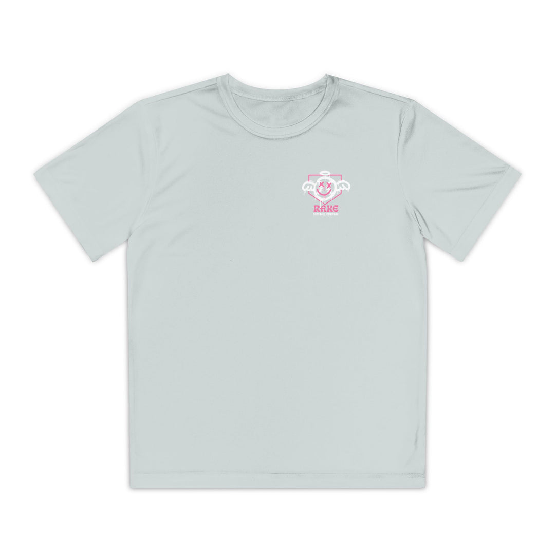 Kids She Angel Drip Softball Dry Fit Tee - Rake Baseball Company - RAKE BASEBALL | BASEBALL T-SHIRT | BASEBALL CLOTHING | GOOD VIBES ONLY