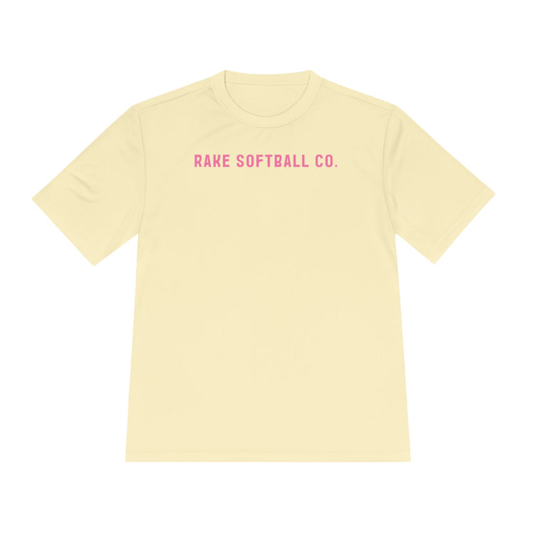 Rake Softball Company Dry Fit Tee - Rake Baseball Company - RAKE BASEBALL | BASEBALL T-SHIRT | BASEBALL CLOTHING | GOOD VIBES ONLY