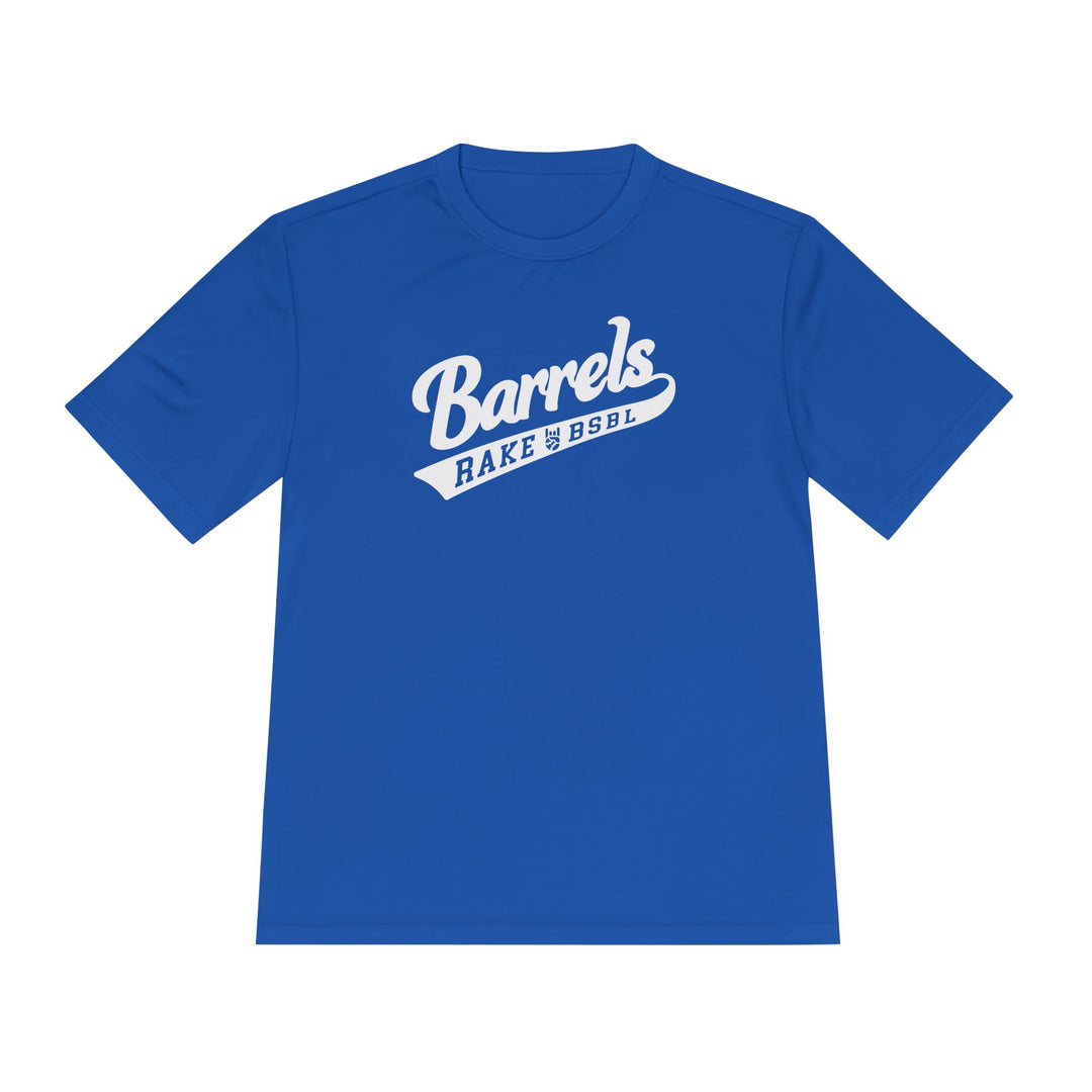 Barrels Dry Fit Tee - Rake Baseball Company - RAKE BASEBALL | BASEBALL T-SHIRT | BASEBALL CLOTHING | GOOD VIBES ONLY